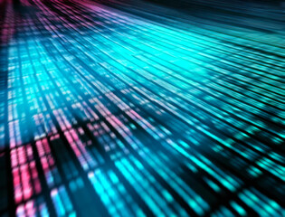 Technological Background with Binary Code Illustration - Post-processed Generative AI
