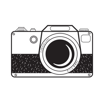 Camera Vintage Icon Logo Vector Illustration