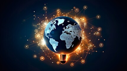 Global Innovation: Connecting Ideas and Creativity, World Globe, generative AI