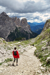 Fototapeta na wymiar Tre Cime Di Lavaredo national park, Italia, Dolomites