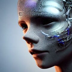 Artificial Intelligence (AI), Künstliche Intelligenz (KI) - neuronal deep learning algorithm as basic of the future computer software, science and advanced technologie