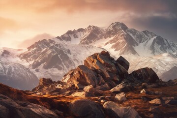 sunrise in the mountains