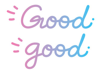 かわいい筆記体の文字 Good good