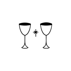 vector illustration of two drinking glasses