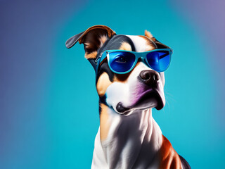 Fototapeta na wymiar dog with sunglasses