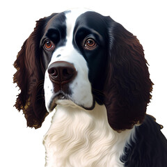 An illustration dog(English Springer Spaniel)