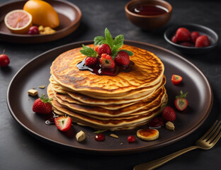 pancakes with berries,Generative AI