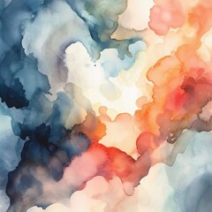 A serene display of abstract art created in pastel watercolors, perfect for minimalist aesthetics