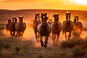 Majestic Wild Horses