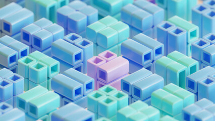 Cube Composition 3d Render Illustration Background 05