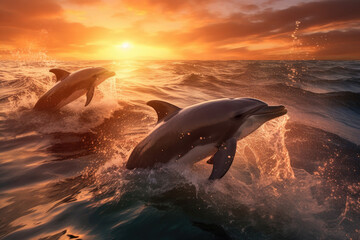 Playful Dolphins