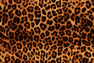 seamless leopard fur pattern texture background - obrazy, fototapety, plakaty
