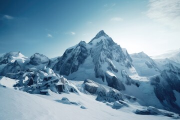 Fototapeta na wymiar Glacier in the Austrian Alps - amazing travel photography - made with Generative AI tools