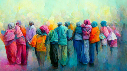 Naklejka premium Empowering Humanity: Embracing Social Inclusion
