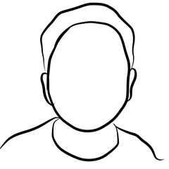 female head portrait shape Stock Illustration  