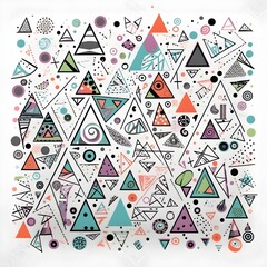 seamless pattern with christmas trees on white background