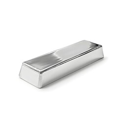 silver bar isolated on white