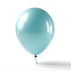 Light blue balloon on white background