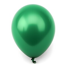 green balloon isolated on white