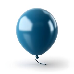 Dark blue navy balloon on white background