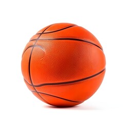plain basketball ball on white background