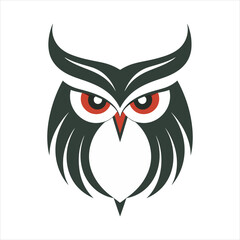 Owl icon or logo isolated on white vector illustration