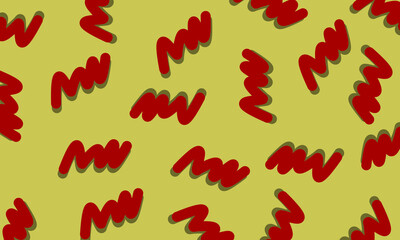 Fun colorful line doodle pattern on brown background.