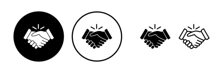 Foto op Plexiglas Hand shake icon vector. business handshake. contract agreement. partnership © zo3listic