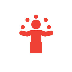 Acrobat Amusement Circus Solid Icon