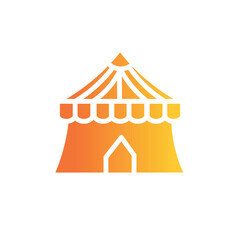 Circus Tent Park Solid Icon