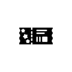 Fototapeta premium Circus Pass Ticket Solid Icon