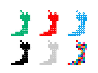 Obraz premium 大阪府 地図_デフォルメ③