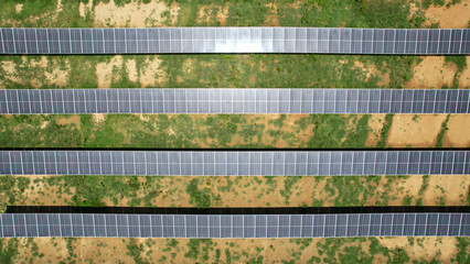 aerial view of solar farm