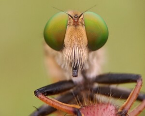 Robber fly on a leaf