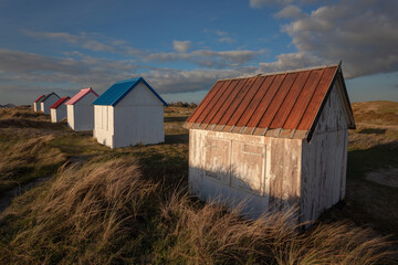 cabines de plage de Gouville sur mer