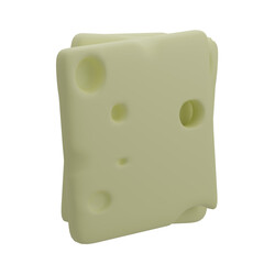 3D Swiss Cheese Illustration