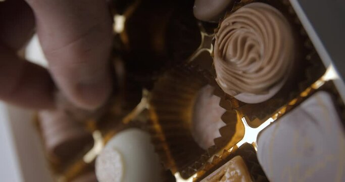 Chocolate box close up studio 