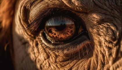Horse nose and eye in portrait generated by AI