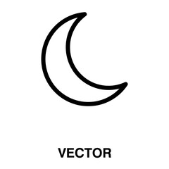 Moon icon,vector illustration. moon icon illustration isolated on White background, moon icon