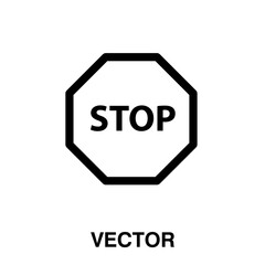  Stop icon, vector illustration. stop icon illustration isolated on white background, stop icon.eps