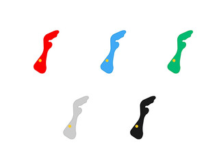 石川県　地図（曲線）