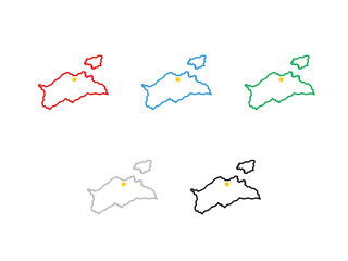 香川県　地図（ジグザグ）