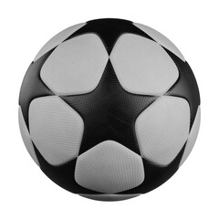 Black and White 3D Soccer Ball Isolated