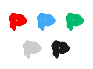 山梨県　地図（曲線）