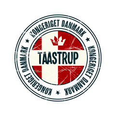 Taastrup city grunge rubber stamp