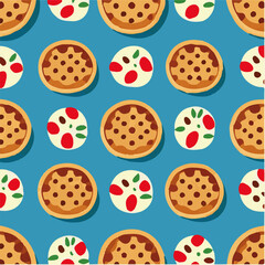 cute simple bakewell tart pattern, cartoon, minimal, decorate blankets, carpets, for kids, theme print design
