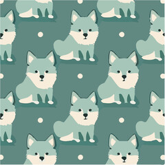 cute simple wolf pattern, cartoon, minimal, decorate blankets, carpets, for kids, theme print design
