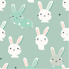 cute simple rabbit pattern, cartoon, minimal, decorate blankets, carpets, for kids, theme print design
