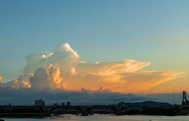 Sunset clouds at Dadaocheng Wharf, Datong District, Taipei City, Taiwan