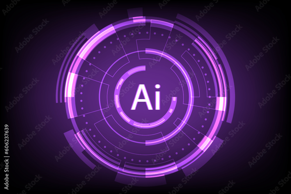 Poster artificial intelligence concept, brain, nervous system, business artificial intelligence, using ai t